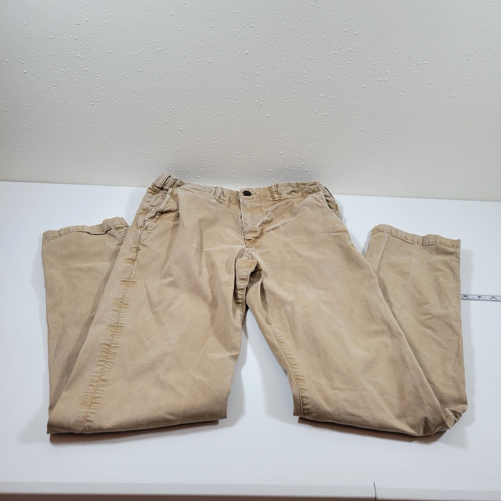 American Eagle Men's Original Straight Flex Pants Size 32x36 Khaki